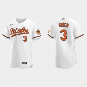 Men's Baltimore Orioles Bobby Grich White Authentic Retired Player Jersey