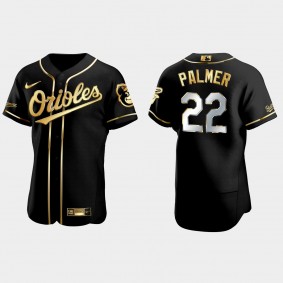 Baltimore Orioles #22 Jim Palmer Golden Edition Authentic Jersey - Black