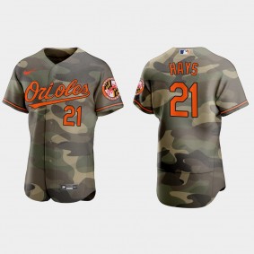 Austin Hays Baltimore Orioles 2021 National Armed Forces Day Authentic Jersey - Camo